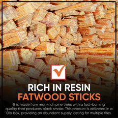 Vivlly fatwood-fire-starter-sticks-wood-stove-use designed for dependable ignition in stoves.