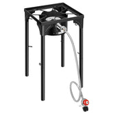 VIVOHOME stove assembly demonstrates quick setup for camping efficiency.