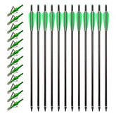 VKEDA 20-inch carbon crossbow bolts pack ready for range practice.