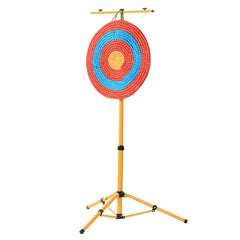 VKEDA foldable target stand shows tripod setup for portable archery sessions.