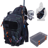 VKVXCLON fishing backpack green main compartment keeps gear organized for day trips