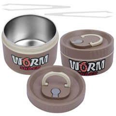 VKVXCLON live bait storage container open showing interior stainless steel lining