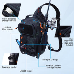 VKVXCLON padded shoulder straps reduce fatigue during long fishing trips
