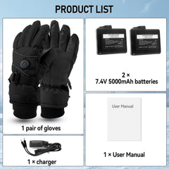 VLBPCR heated warm gloves back view, adjustable wrist strap for snug fit.