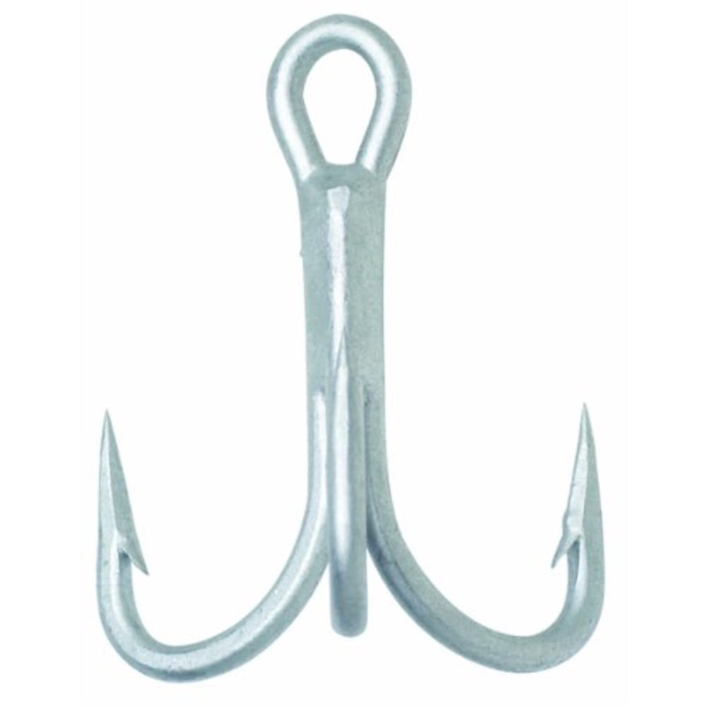 VMC 9626PS O'Shaughnessy treble hook; Permasteel steel for heavy-duty lure setups.