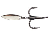 VMC Bladed Hybrid Treble Short 1X Black Nickel #8 front view for improved lure action