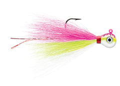VMC Bucktail Jig 1/16 Purple Albino boosts visual appeal for versatile fishing techniques