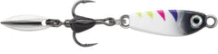 VMC Bull Spoon 1/16 oz Glow Black Wonderbread attracts bass with built-in blade