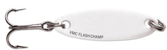 VMC Flash Champ Spoon in action; versatile lure for jigging, casting, or trolling.