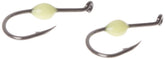 VMC Glow Resin Octopus 2/0 Chartreuse front view highlighting glow for night fishing