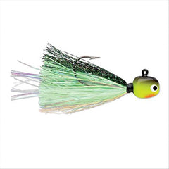 VMC Hot Skirt Glow Jig 1/32 Crappie Minnow boosts visibility for crappie in murky water
