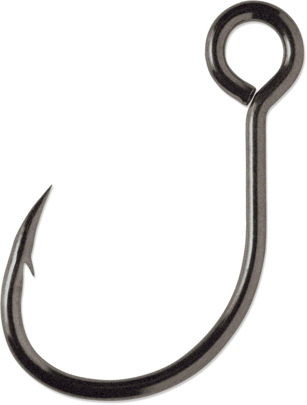VMC Inline Single 1X Coastal Black hook ready for reliable lure setups