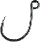 VMC inline single hook black nickel #6/0 close-up for durable rigs