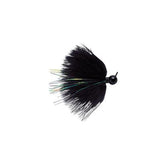 VMC Marabou Jig 1/4 Black front view with lifelike flutter for freshwater use.