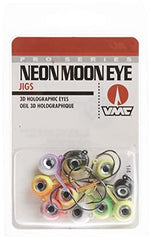 VMC Neon Moon Eye Jig Kit premium hi-carbon steel hook ensures strength and durability.