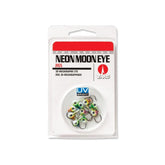 VMC Neon Moon Eye Jig UV Kit 1/8oz shines under UV light for night fishing.