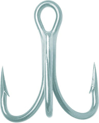 VMC O'Shaughnessy Treble Short 4X Perma Steel hook close-up for durable boating performance.