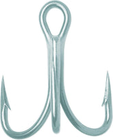 VMC O'Shaughnessy Treble Short 4X Perma Steel size-two, front view, durable saltwater fishing use