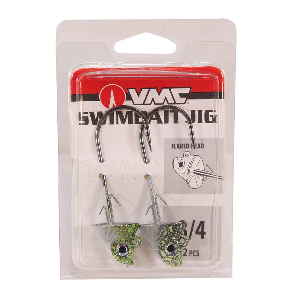 VMC Swimbait Jig Shad with concave head and 3D eyes for lifelike baitfish imitation