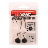 VMC Swingin' Rugby Jig with #5/0 hook in black enhances soft plastic action.