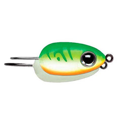 VMC Tear Drop Jig 14GGF Glow Gold Fish in full view, highly reflective to attract strikes.