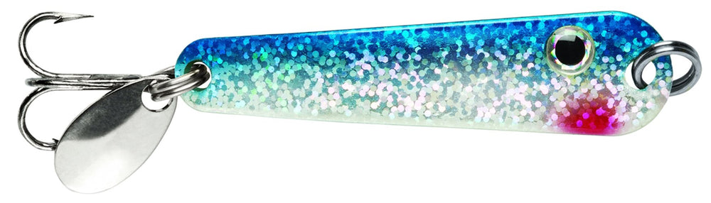 VMC TMS18GBSH glow blue shiner tumbler spoon for ice fishing lure presentation