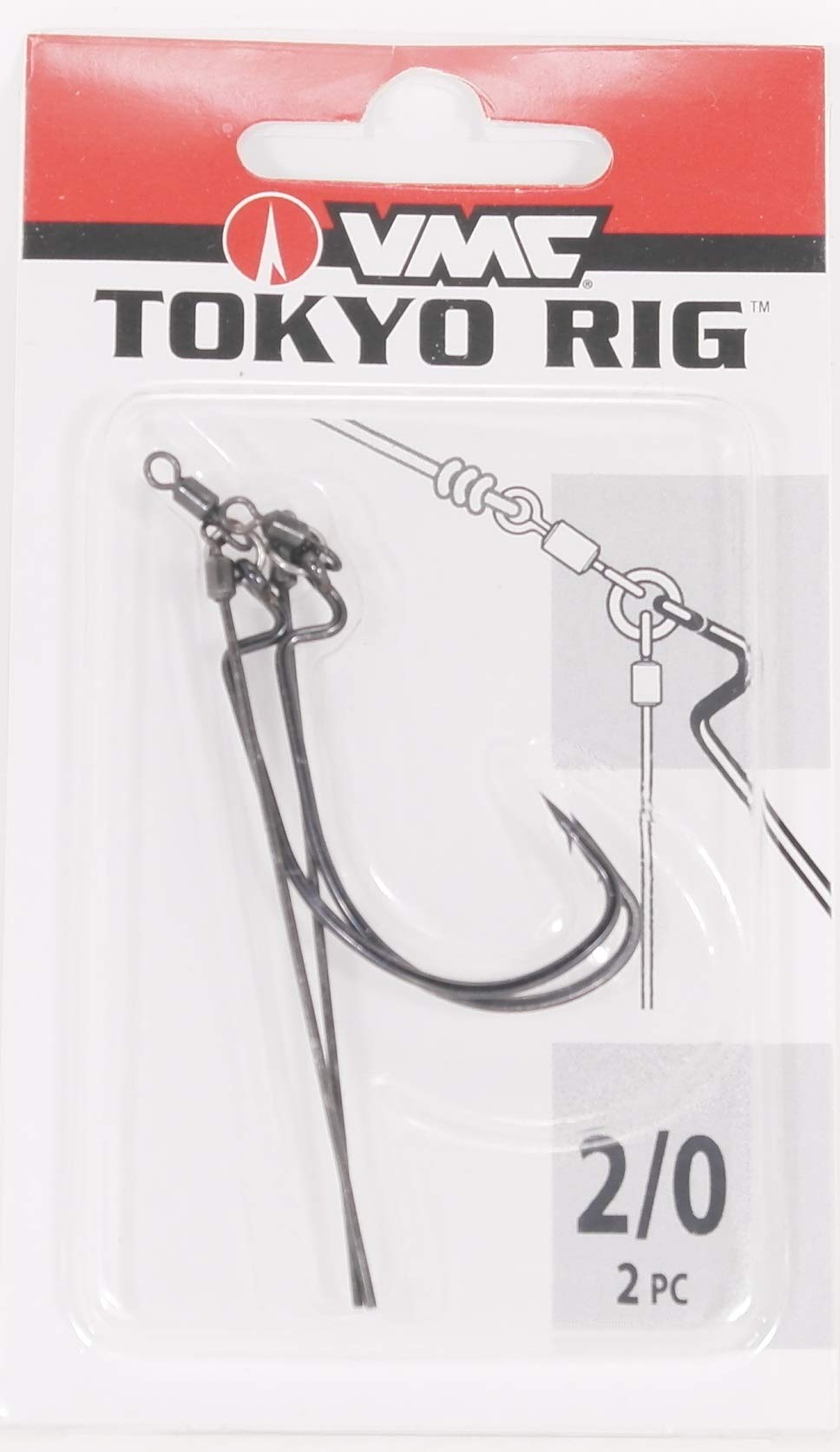 VMC Tokyo Rig with #2/0 Hook Size in Black Nickel – 2 Pack