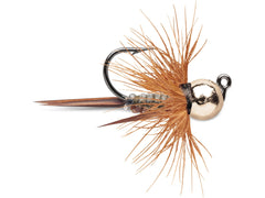 VMC Tungsten Bullfly Jig 1/16 oz Metallic Gold, compact for precise casting and fast sinking.
