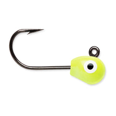 VMC Tungsten Mongo Jig 1/16 oz Glow Red side angle boosts lure visibility