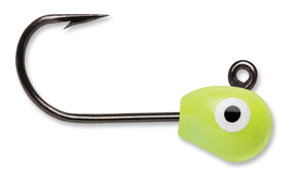 VMC Tungsten Mongo Jig 1/32 oz Glow Chartreuse ready to attract panfish