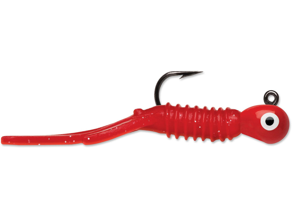 VMC Tungsten Nymph Jig 1/16oz Glow Red for precise jigging and visibility