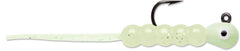 VMC Tungsten Wax Tail Jig 1/16 oz Glow for night fishing, high sensitivity.