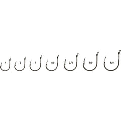VMC Wacky Hook Black Nickel round shape supports easy Wacky Worm rigging.