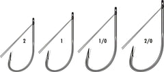 VMC Weedless Neko Hook-2 with black nickel finish, ideal for weedless rigging and strong hookups.