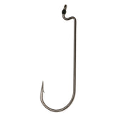 VMC worm hook #2/0 in black nickel pack, ideal for Carolina rigs and light tackle.