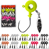 VMSIXVM crappie jig heads kit 30pcs in 1/8oz with underspin and 5 color options