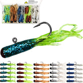 VMSIXVM Crappie tube lure kit with pre-rigged jigs