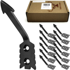 VMSIXVM European Deer Skull Hanger Kit on wall for secure indoor display