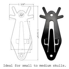 VMSIXVM heavy-duty stainless steel skull hanger holds up to 44 pounds.