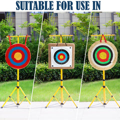 VNAKER folded archery target stand being carried for outdoor practice