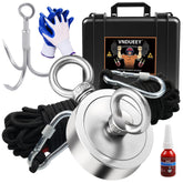 VNDUEEY 1000 LBS fishing magnet kit with grappling hook and carabiner