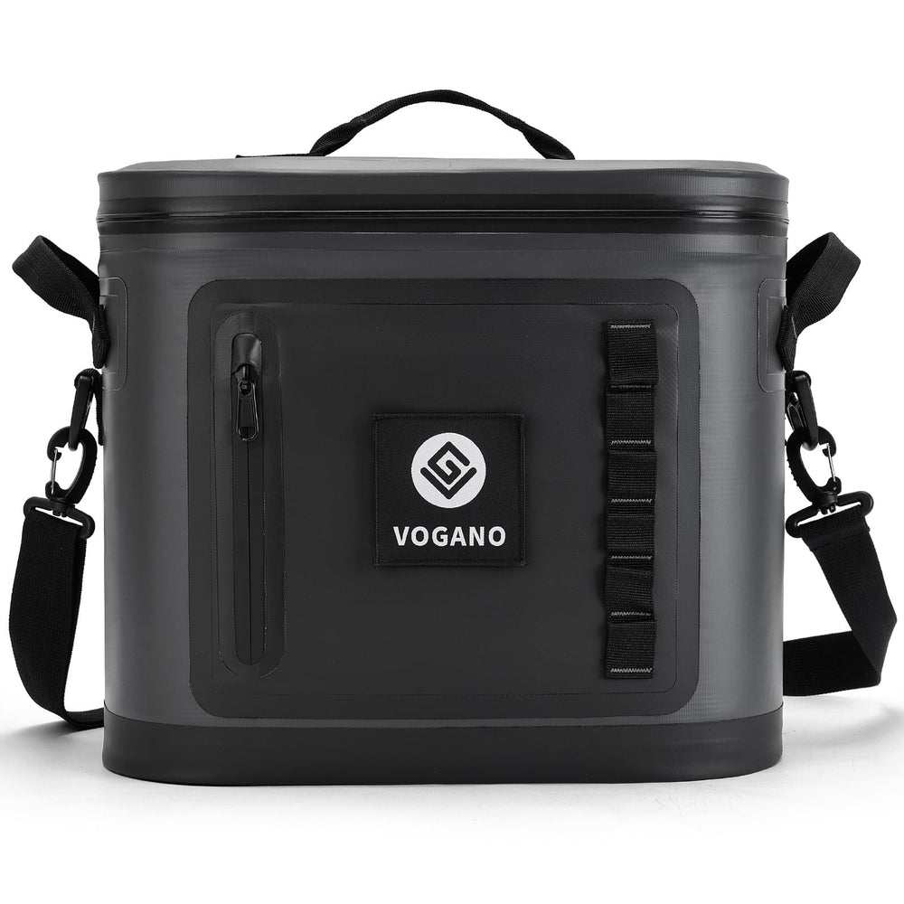 Vogano Soft Cooler with waterproof zipper showing leak-proof protection in wet conditions