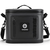 Vogano Soft Cooler with waterproof zipper showing leak-proof protection in wet conditions