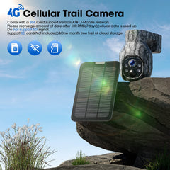 VOOPEAK 4G LTE Trail Camera 360° view demonstrates wide monitoring coverage for wildlife