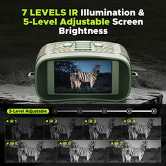 VOOPEAK Night Vision Goggles 10x zoom reveals distant details.
