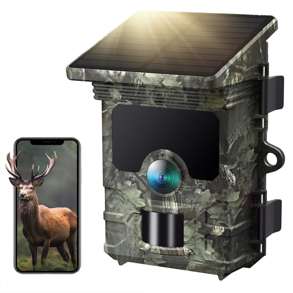 VOOPEAK WiFi Trail Camera 4K 85MP image for sharp wildlife photos in any terrain