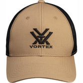 Vortex Core Logo Cap Sand Bar, front view, breathable mesh keeps you cool during outdoor activities