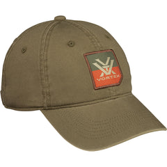 Front view of Vortex Cut Back Twill Cap with relaxed-fit unstructured design