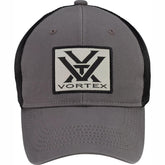 Vortex Patch Logo Snap Back Cap in pewter for versatile field and city wear.