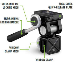 Vortex Pro Car Window Mount shows quick-release plate ready for versatile angles.